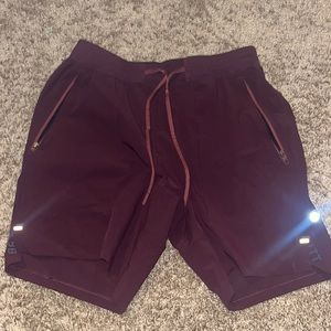 Maroon Lululemon shorts